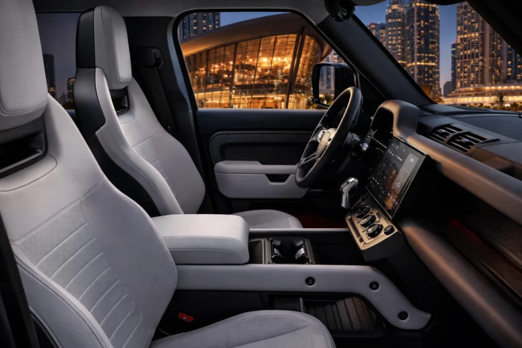 land rover defender interior